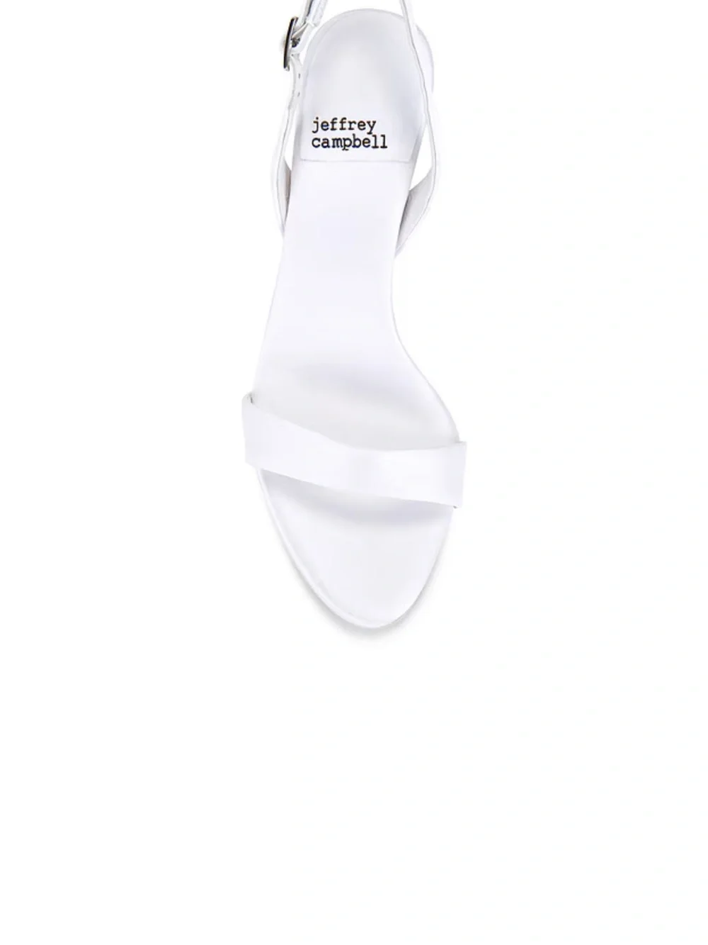 Jeffrey Campbell White Single-Strap Ankle-Sandal Flawed